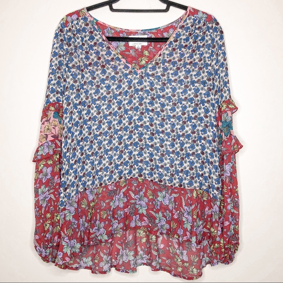 Johnny Was Tops - Jade Johnny Was V Neck Print Blouse